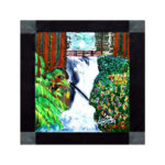 waterfall: oil & acrylic art on canvas